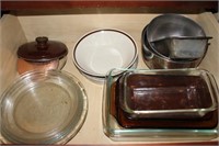 Cake Plate, & Baking Dishes, Glass Coffee Pot, &