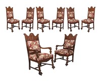 American Golden Oak Oversized Dining Chairs