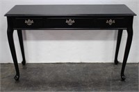 Black Hall Table with 3-Drawers