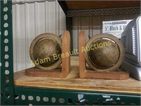 Pair of vintage globe bookends