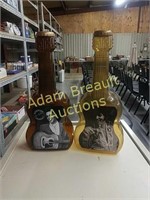 Two large Elvis plastic guitar coin banks