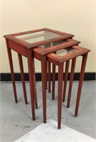 Set of 3 Chinoiserie nesting tables from Ovingtons
