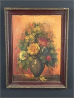 Floral still life-signed  P. West