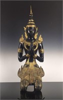 Bronze Thai Buddhist Teppanom Angel Sculpture
