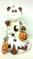 Ceramic Halloween Lamp of Bear in Ghost Costume