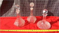 3 Crystal Decanters