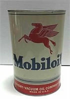 P Mobil Oil Can with Pegasus Emblem