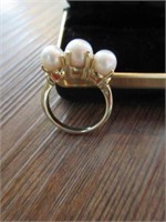 Pearl 14K gold ring