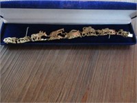 14K yellow gold ladies Noah's Ark bracelet