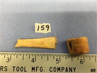St. Laurence Island artifacts:  1.75" comb and a