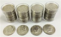80 Silver Half Dollars, 1969, B. U.
