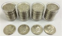 80 Silver Half Dollars, 1969, B. U.