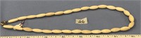 16" strand cylinder shaped ivory bead necklace   (