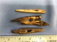 St. Laurence Island ivory artifacts: 3  harpoon ti