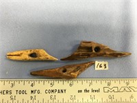 St. Laurence Island artifacts:  3 harpoons     (k