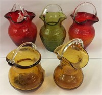 Group Of Mid Century Ohio Valley Glass Baskets