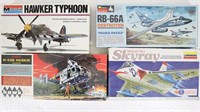 (3) Airplanes & (1) Helicopter Plastic Model Kits