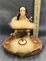 Beulah Oittillian doll 8" tall, of woman with ivor