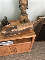 Wooden Carved Alligator