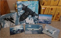 (6) Airplane Photo Prints with Backing