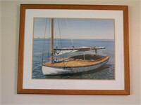 Sailboat Print, Framed & Matted