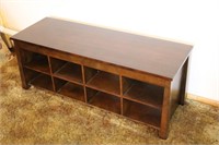 Wood Bench with Cubbies