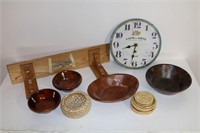 Wood Wall Shelf, Cafe de ARTS Wall Clock, Weave...