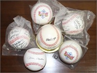 (6) Collector Baseballs