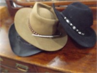 THREE(3) COWBOY HATS