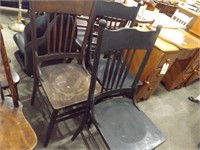 SET OF THREE(3) ANTIQUE SPINDLE BACK CHAIRS
