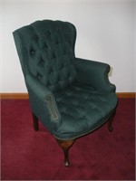 Button & Tuft Wing Back Chair
