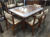 Teak mid-century dining table and chairs