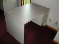 2 Drawer Office Desk Formica & Metal Construction