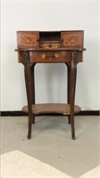 Intricate Marquetry and Solid Wood Vanity