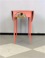 Pink folding side table
