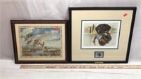 Geese Artwork and Ducks Unlimited 1991 (2 pieces)