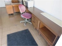 DESK, CREDENZA, AND CHAIR