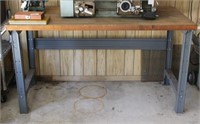 Sturdy Metal Base Work Bench with Thick
