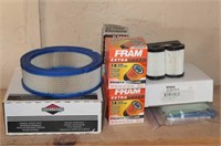 Briggs & Stratton Air Filter and Fram Oil