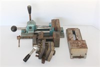 Four Bench Top Metal Vices/Clamps