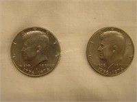 2 Bicentennial Half Dollars
