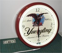 Large Yuengling Neon Wall  Beer Clock