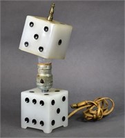 1950s Novelty Lamp of Glass Dice