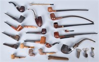 19-VINTAGE TOBACCO PIPES, LONG STEMS and MORE