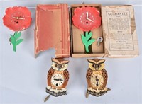 4-GERMAN and LUX NOVELTY CLOCKS and MORE