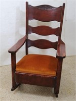 Dark Walnut Vintage Rocking Chair