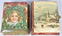 2-VICTORIAN CHRISTMAS MUSICAL PHOTO ALBUMS