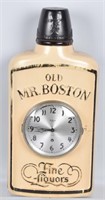OLD MR. BOSTON WHISKEY ADVERTISING CLOCK