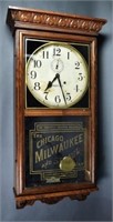 Waterbury Railroad Advertising Wall Clock