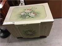TRUNK W/PAINTED FLOWERS
